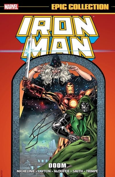 This is the cover for Iron Man Epic Collection Vol. 15: Doom, with Iron Man and Doom