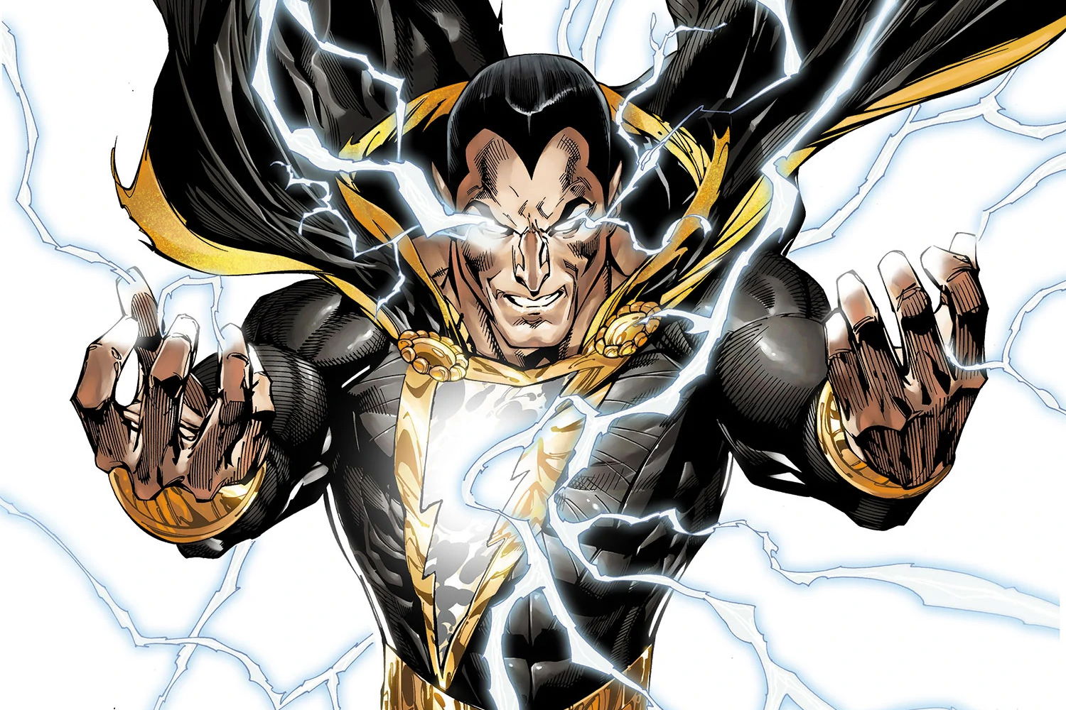 How to draw Black Adam - Sketchok easy drawing guides